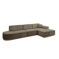 ECKSOFA Ottomane Rechts IREA-L2-v2 - 328x171x83 cm Braun - Braun, Holzwerkstoff/Textil (171/328cm) - ALTDECOR