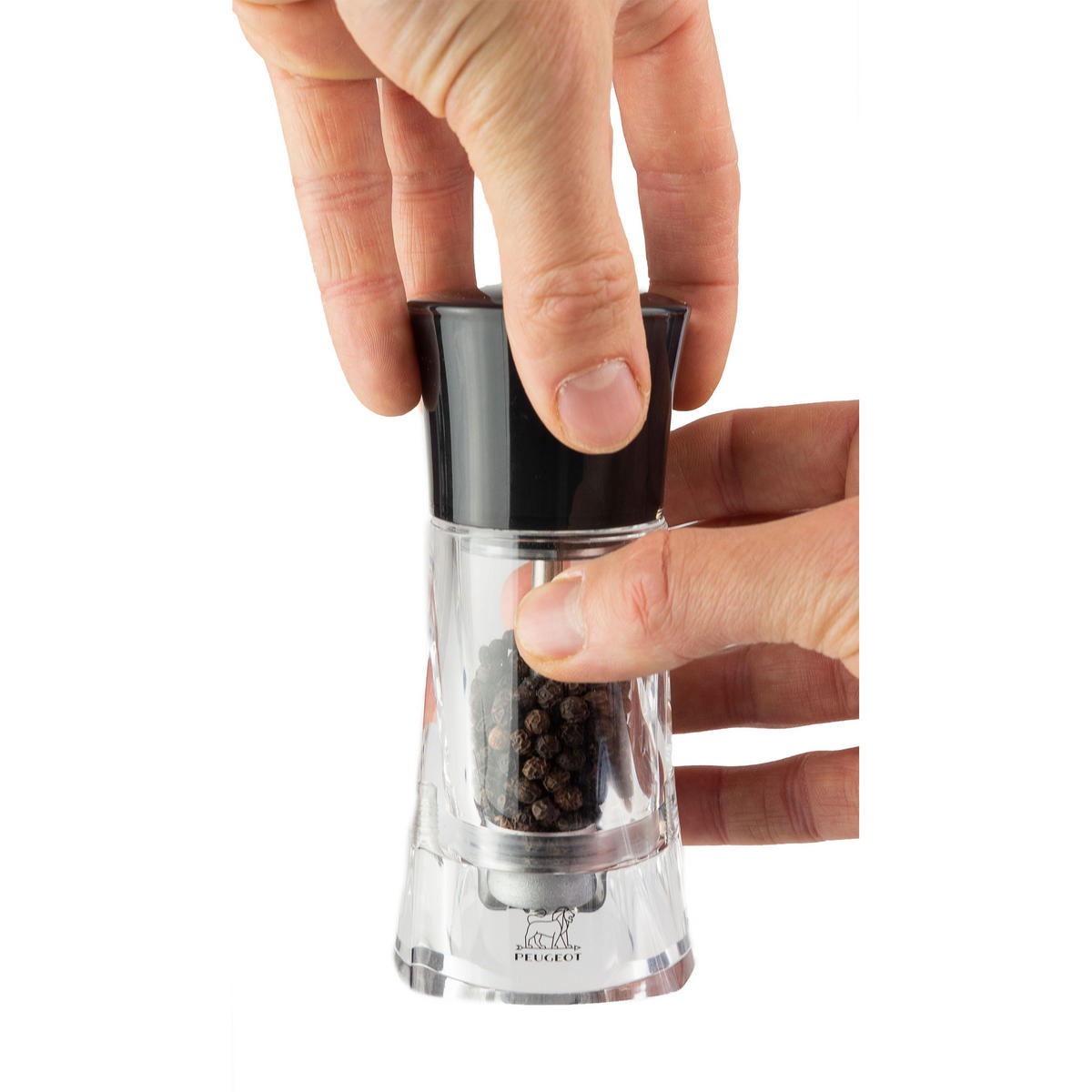 PFEFFERMÜHLE Molene 14cm Acryl-ABS Schwarz Stahlmahlwerk - Schwarz, Kunststoff (7/14/7cm) - PEUGEOT