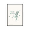 POSTER mit Rahmen Disney - Disney's Tigger Joyful Bounce - Beige/Schwarz, Holz/Papier (50/70cm) - Poster&Frame