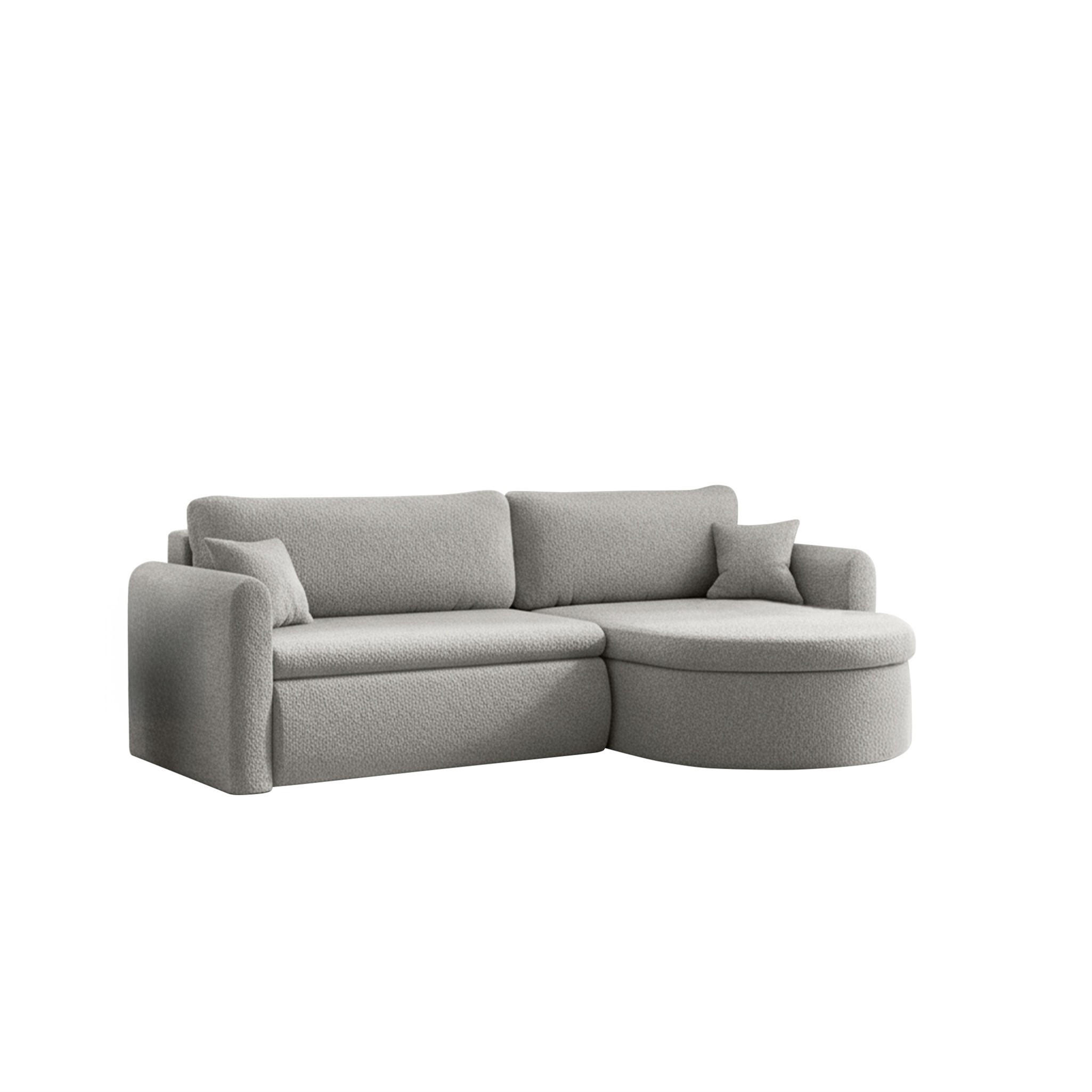 Fun Möbel Ecksofa Hellgrau 250x160 cm