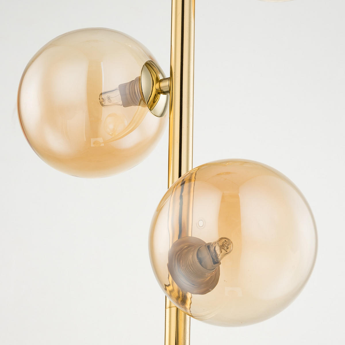 STEHLEUCHTE - Metall - Goldfarben, Glas (28/28/153cm) - home24