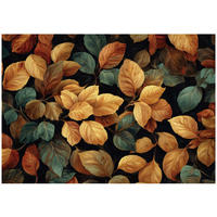 FOTOTAPETE Blätter Natur Bunt 150x105 cm - Multicolor, Papier (150/105cm) - Wallarena