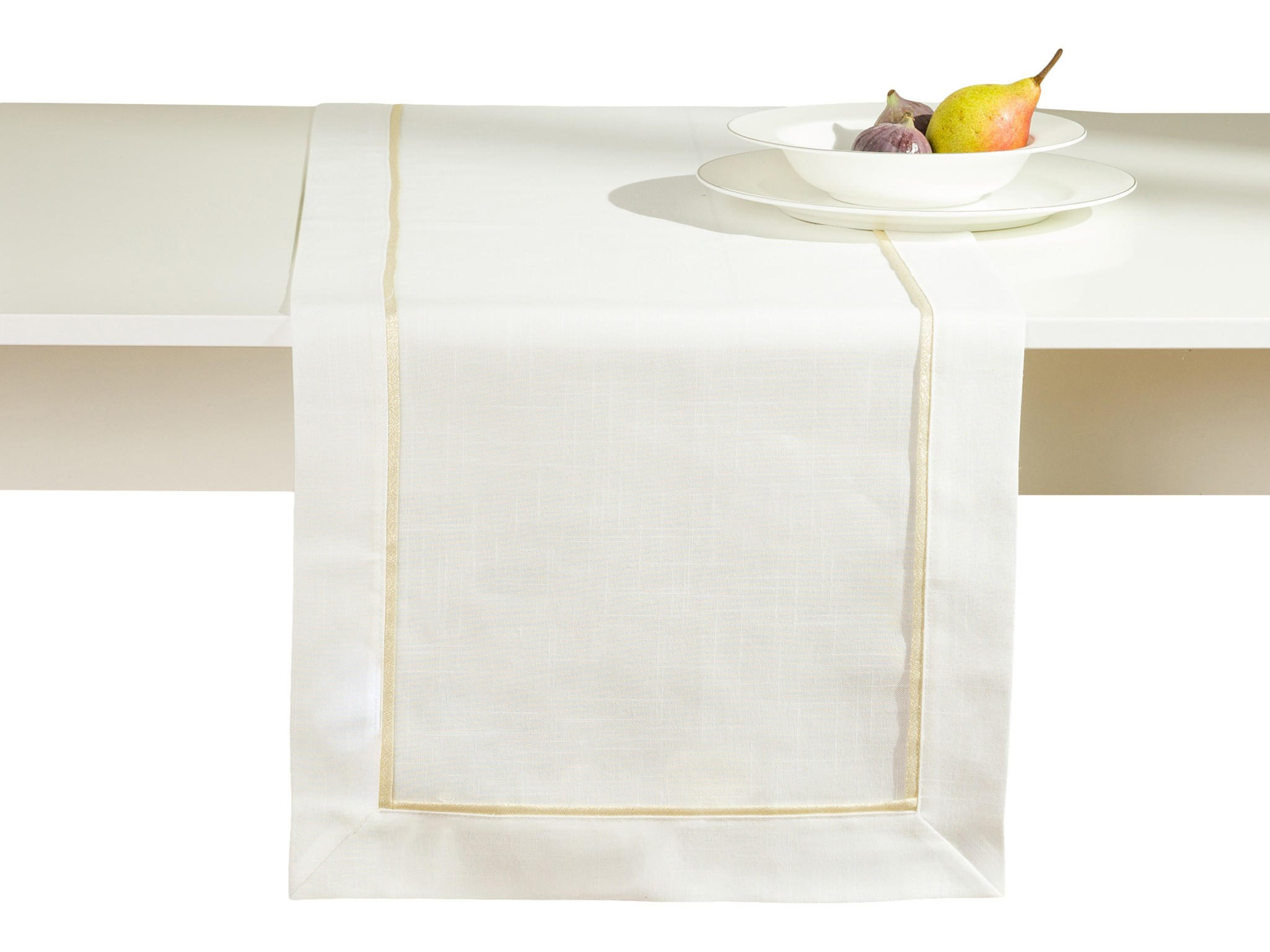 TISCHLÄUFER Tideno - Goldfarben, Textil (180/40/1cm) - home&you