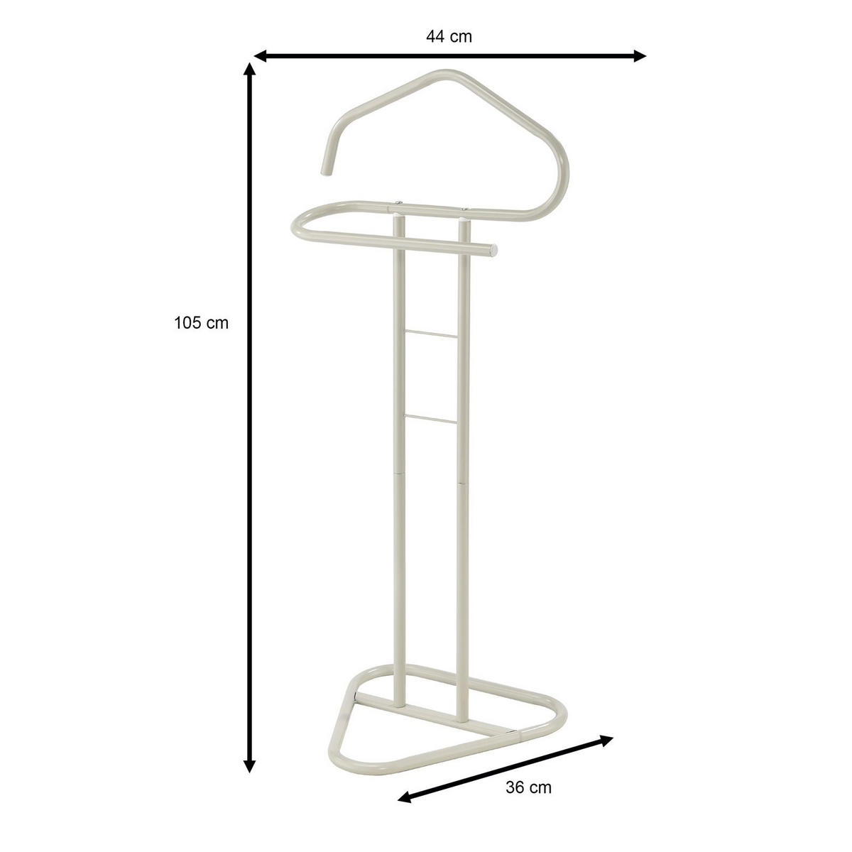 HERRENDIENER CAMILO - Beige, Metall (45/107/36cm) - IDIMEX