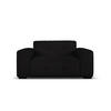 SOFA Kendal aus Samt schwarz 2 Sitzplätze - Schwarz, Textil (156/79/103cm) - Micadoni