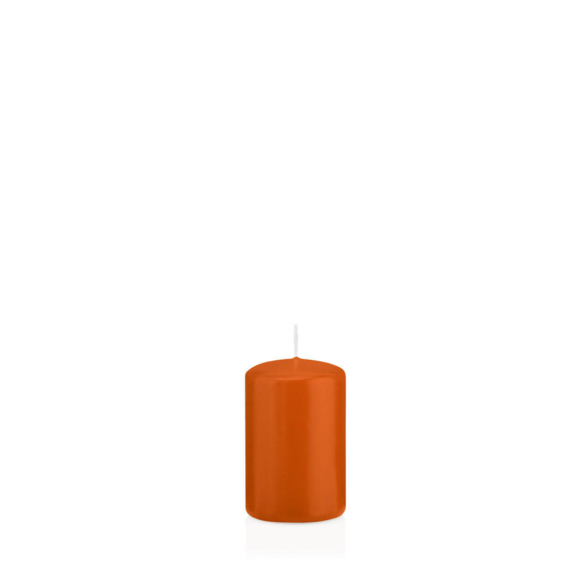 STUMPENKERZEN Aprikose Ø 48 x 80 mm, 24 Stück - Orange, Paraffin (5/8cm) - Wiedemann Kerzen