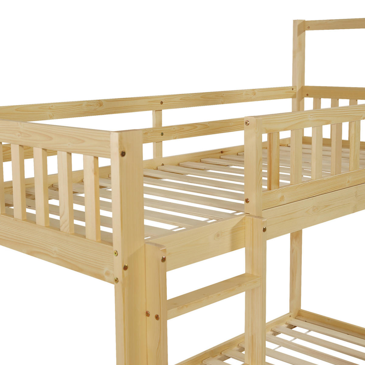 ETAGENBETT in Hausform 90x200 cm Kiefer und MDF Natur - Naturfarben, Holzwerkstoff (90/200cm) - Beauniv