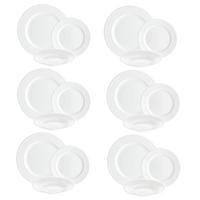 SPEISESERVICE Collina 18 Teilig - Weiß, Keramik (23/29/38cm)