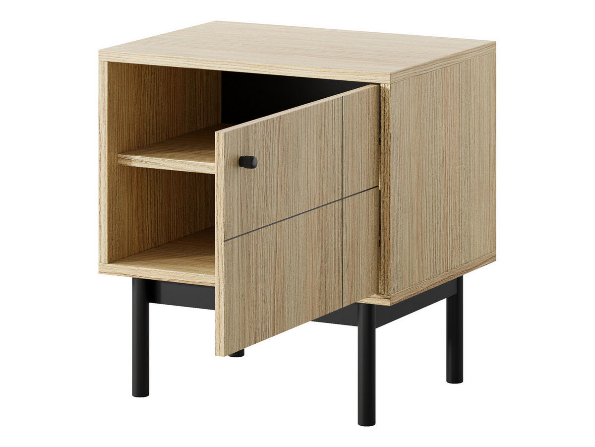 NACHTTISCH GIAPPONESE 53,5/56,5/39 cm Eichefarben - Eichefarben, Holzwerkstoff (53.5/56.5/39cm) - MASSENO