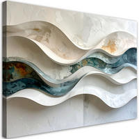 LEINWANDBILD Abstraktion 100x70cm - Beige, Textil (100/70cm) - Feeby