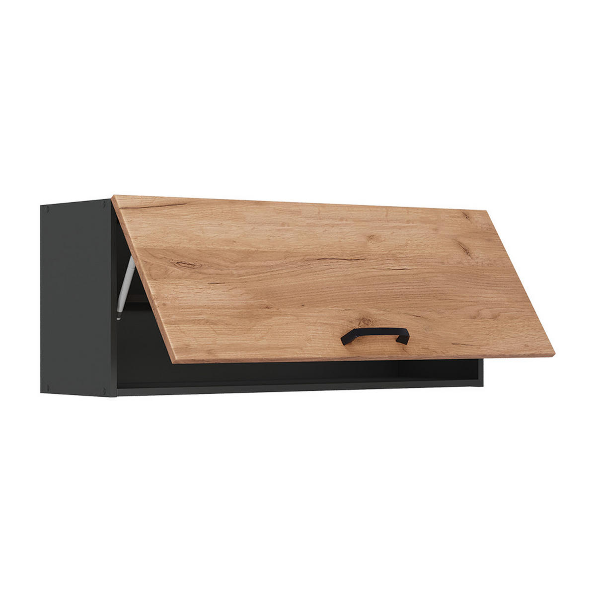 HÄNGESCHRANK R-Line, Goldkraft Eiche/Anthrazit, 100 cm Flach - Honigeiche/Anthrazit, Holzwerkstoff (100/40/31cm) - Vicco