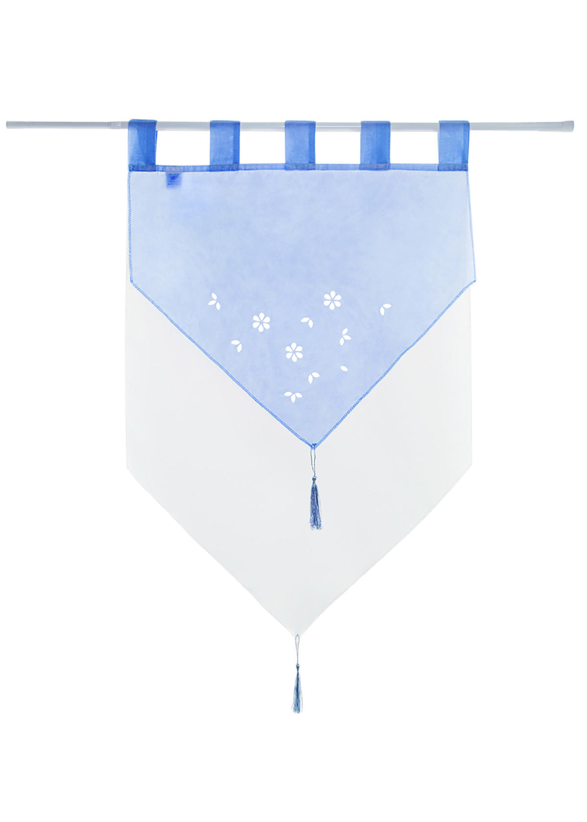 SCHEIBENGARDINE GERA 90x60 cm Blau - Blau, Textil (60/90cm) - Gardinenbox