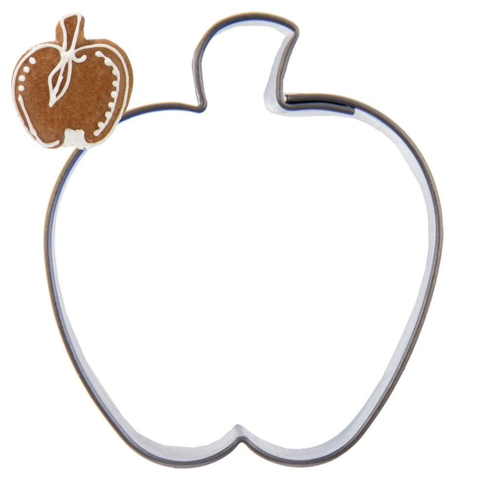 AUSSTECHFORM Apfel 4,3 cm Silber - Silberfarben, Metall (3.6/1.5/4.3cm) - Orion 