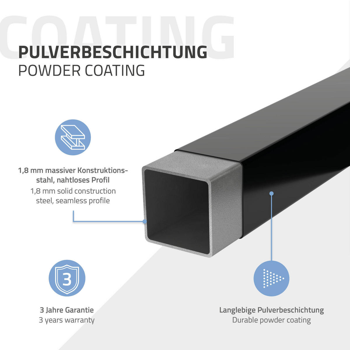 WANDKONSOLE - Schwarz, Metall (15/3/40cm) - ML-DESIGN
