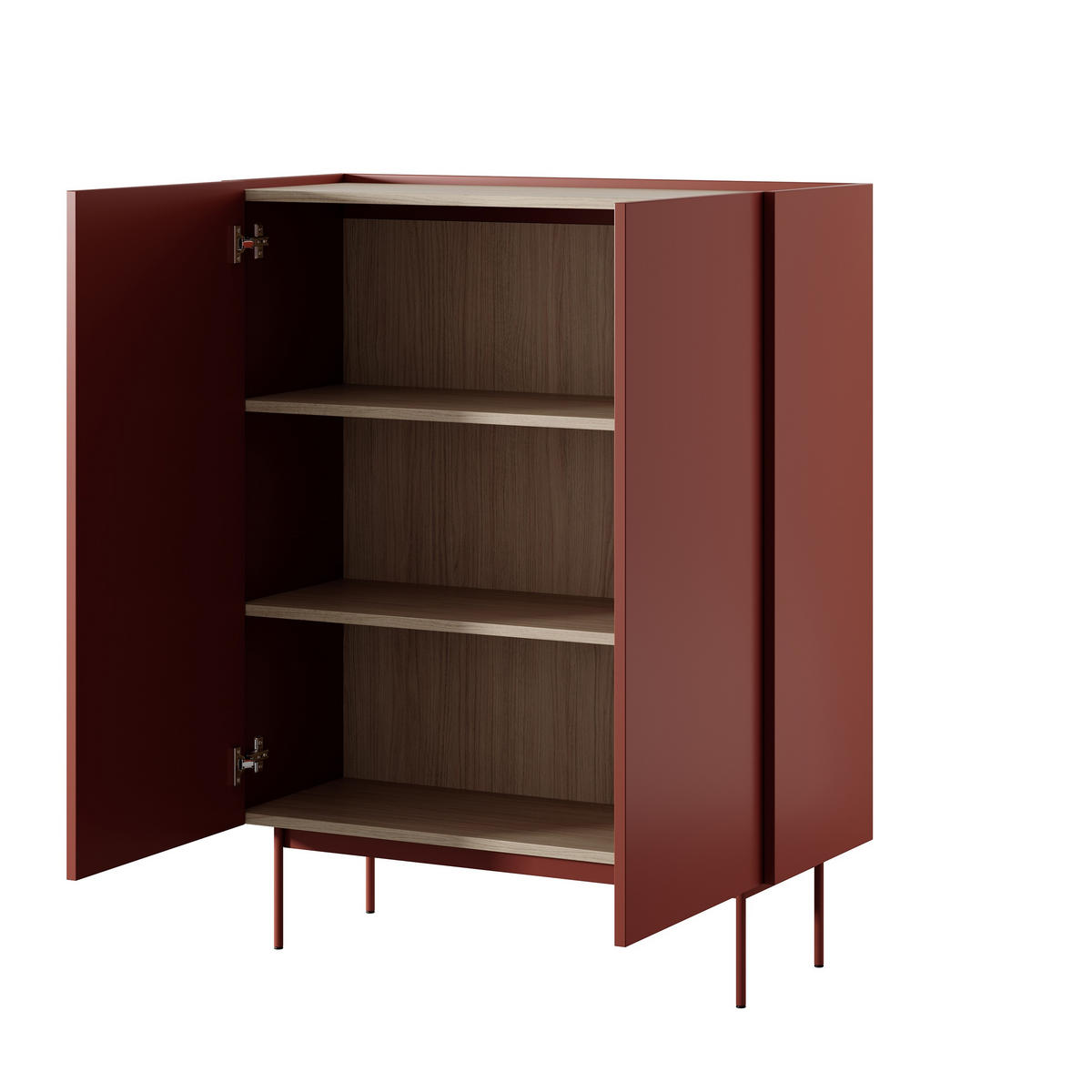 HIGHBOARD Color Rot - Rot, Holzwerkstoff (97/122/37cm) - Bettso