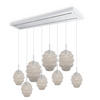 HÄNGELEUCHTE Echos 8-flammig Klar Ø 18/25cm - Klar/Weiß, Glas (18/18/20cm) - s.luce
