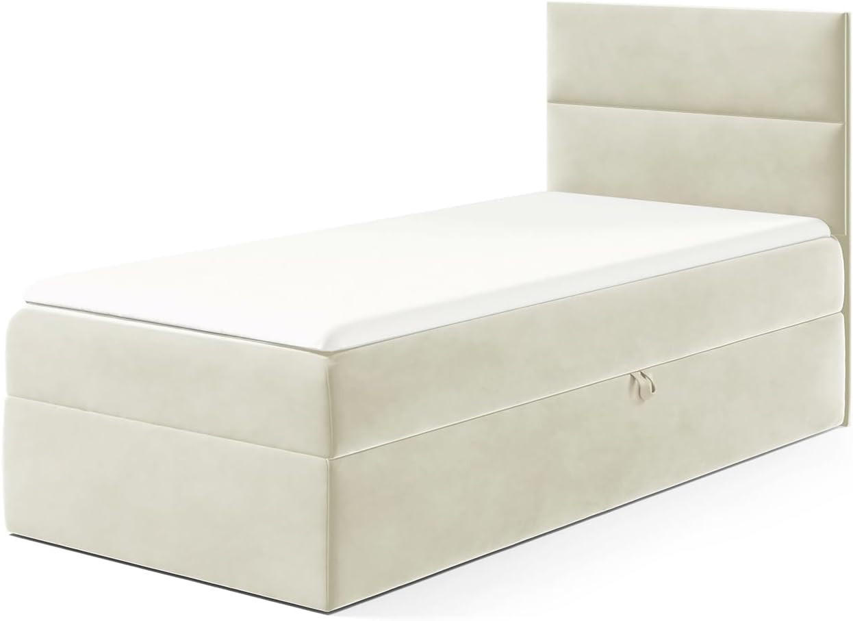 Meblini Kinderbett Creme 104x208 cm