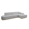 ECKSOFA Ottomane Rechts IREA-L2-v2 - 327x165x80 cm Hellgrau - Hellgrau, Holzwerkstoff/Textil (327/165cm) - ALTDECOR