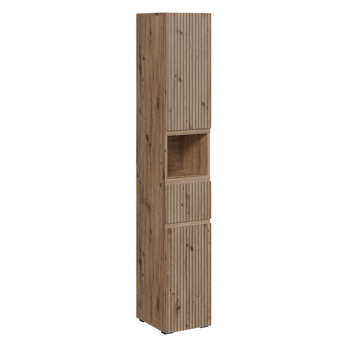 HOCHSCHRANK Takumi Artisan 30 x 181 cm mit 2 Türen - Hellgrau, Holzwerkstoff (30/181/35cm) - Vicco