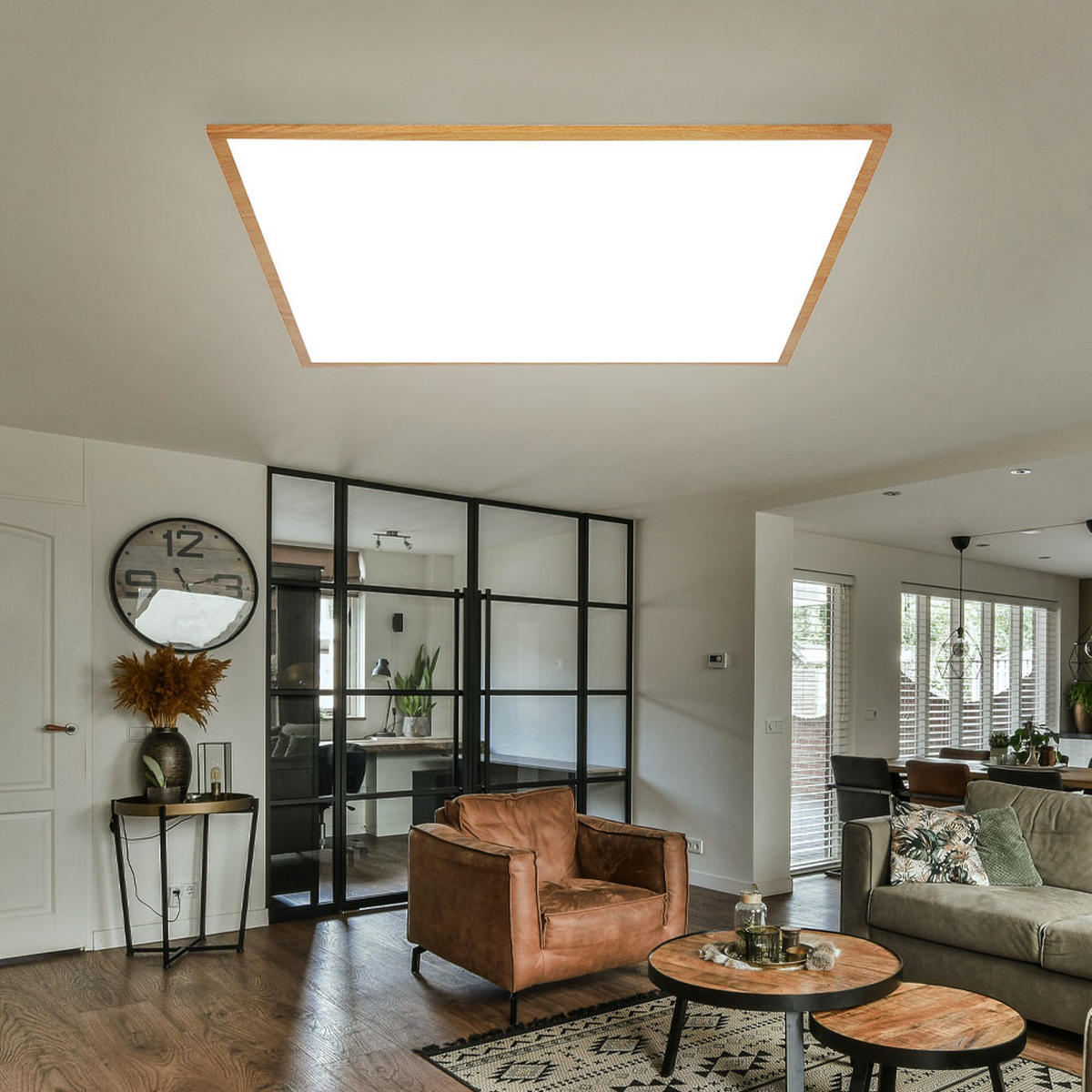 LED DECKENLEUCHTE Doro Weiß Aluminium - Weiß, Metall (59/59/6.5cm) - Globo Lighting