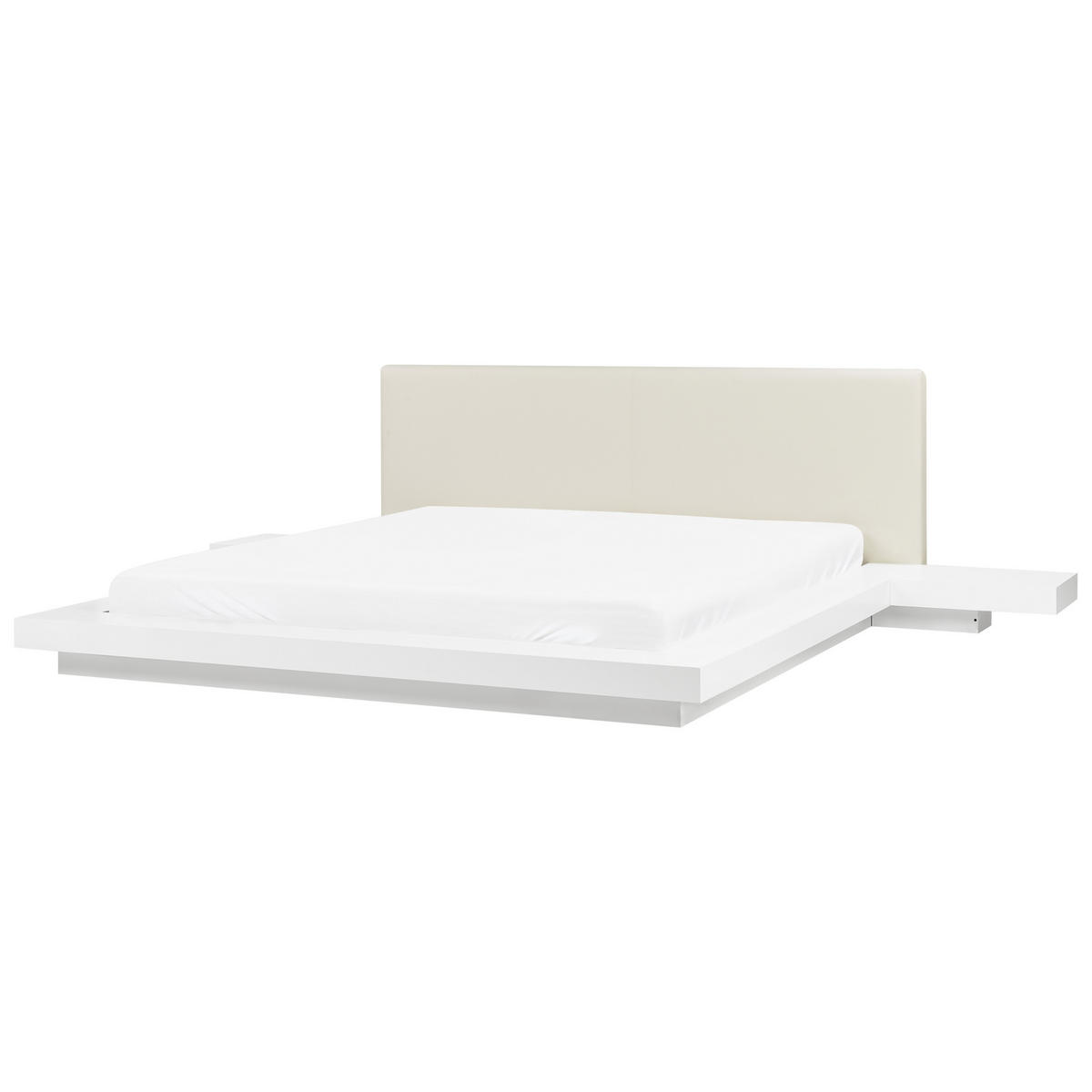 BETT mit LED 180x200 cm Weiß Zen - Weiß, Holzwerkstoff (180/200cm) - Beliani