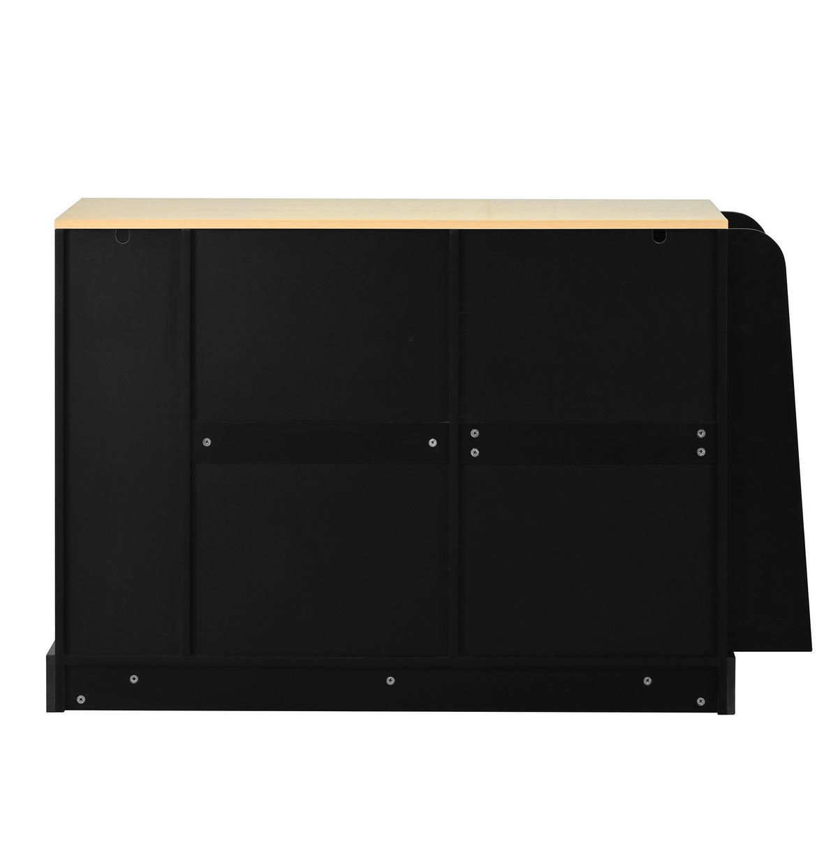 SIDEBOARD 133,5/40/86 cm Schwarz aus MDF mit Stauraum - Schwarz, Holzwerkstoff (40/86/133.5cm) - OKWISH