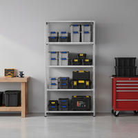 SCHRAUBREGAL PANDA | HxBxT 180x90x50cm | 5 Fachböden | Fachlast 100kg | Grau - Grau, Metall (90/180/50cm) - PROREGAL