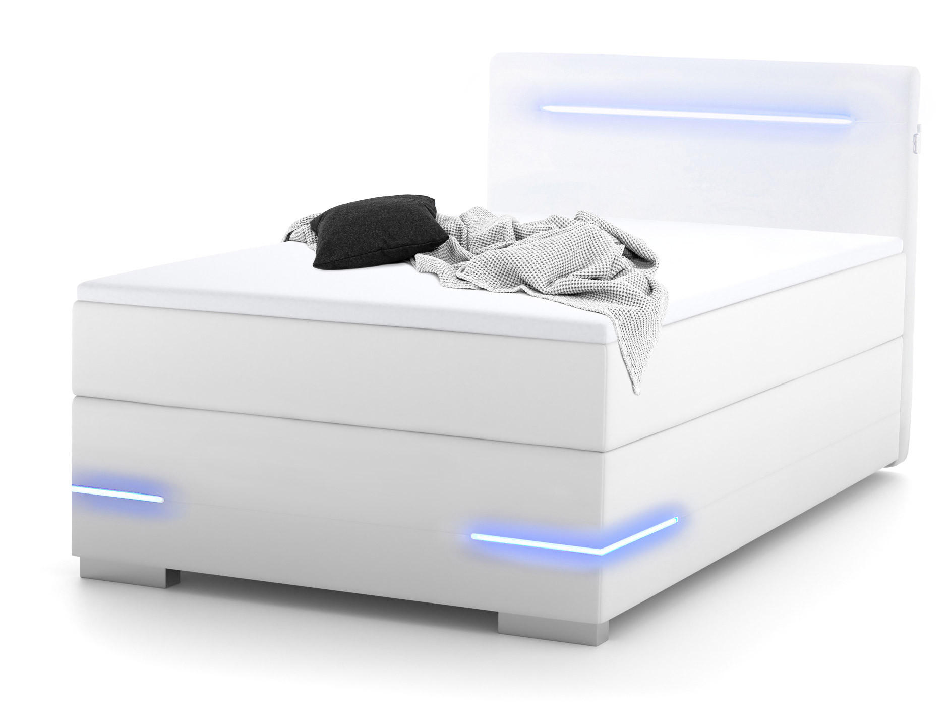 BOXBETT Lennox Weiß 120/200 cm - Weiß, Textil (120/200cm) - wonello