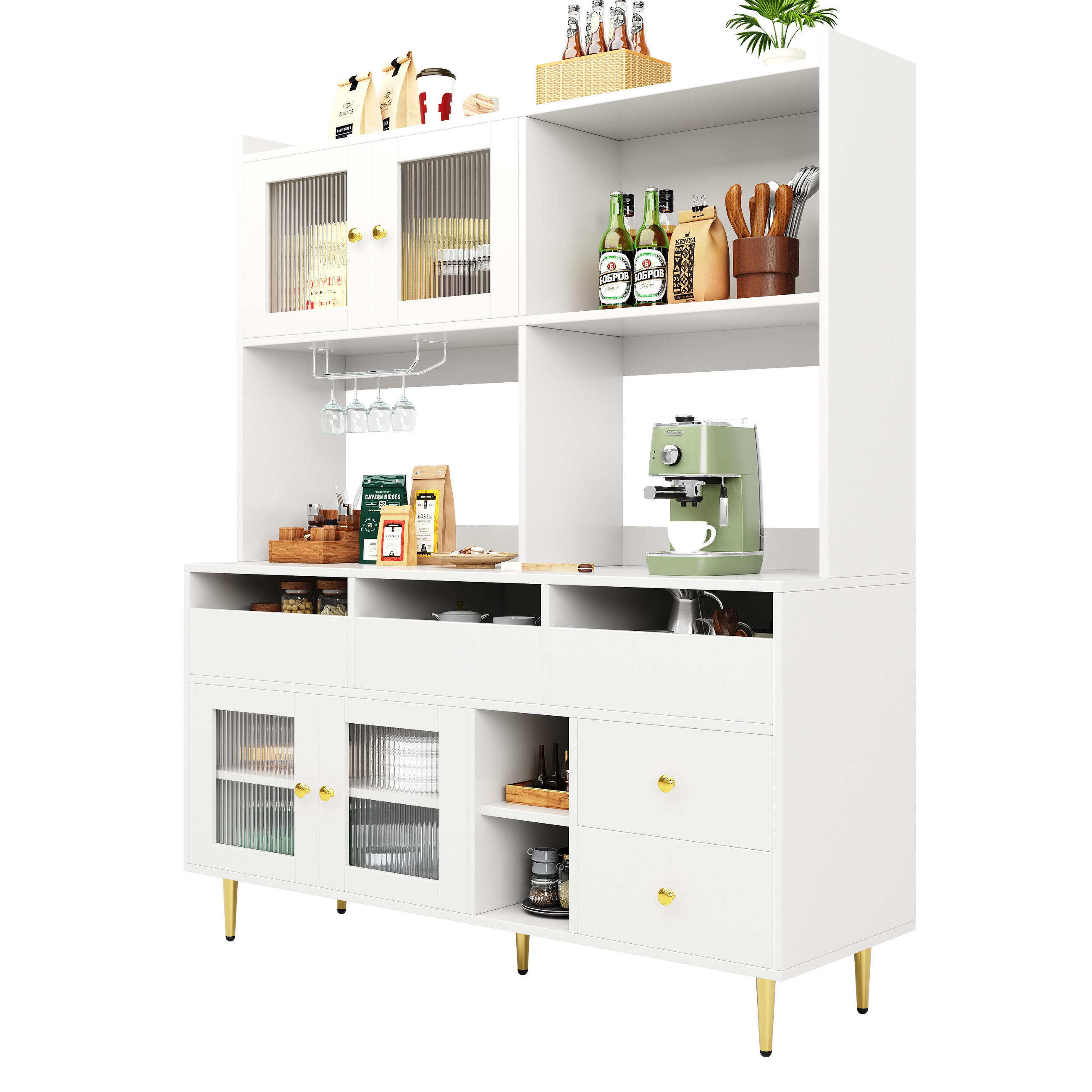 Meubliv Sideboard Weiß 39x171x145 cm