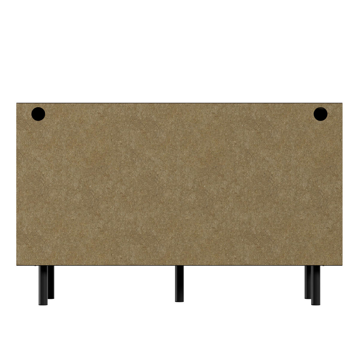 SIDEBOARD Walnuss mit 6 Schubladen & Rattan-Griffen Modern 120×40×74 cm - Walnussfarben, Holzwerkstoff (120/74/40cm) - Urban Meuble