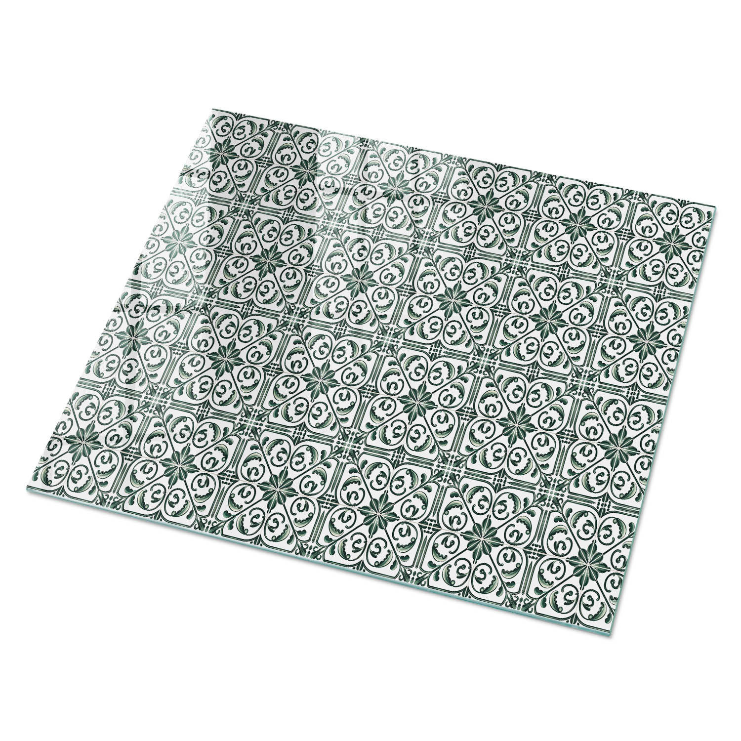 GLASPLATTE 80x60 cm – Vintage-Stil - Grün, Glas (0.4/80/60cm) - ArtPrintCave