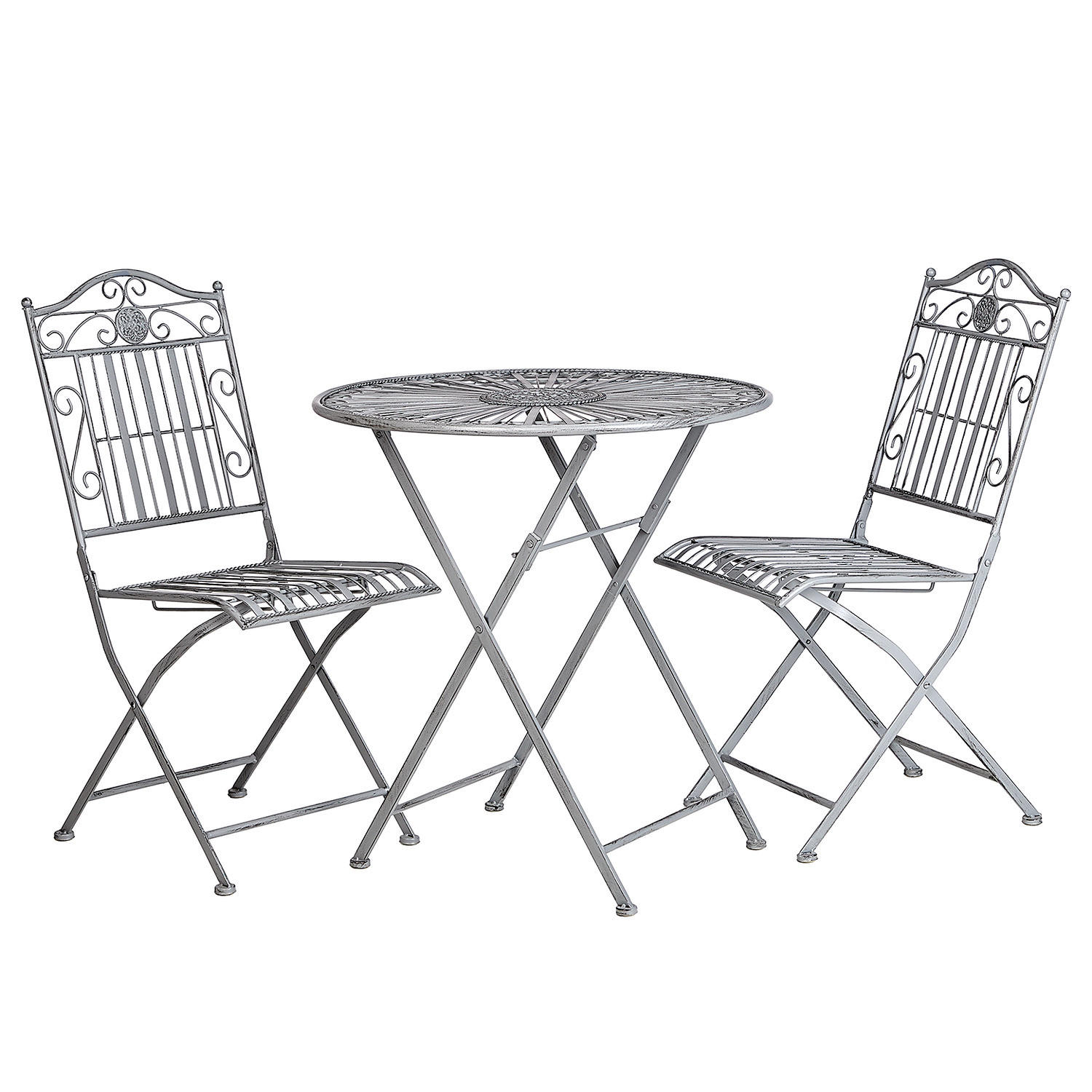 GARTENMÖBEL-SET (3-teilig) Terrace Hill - Grau, Metall - BUTLERS