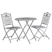 GARTENMÖBEL-SET (3-teilig) Terrace Hill - Grau, Metall - BUTLERS