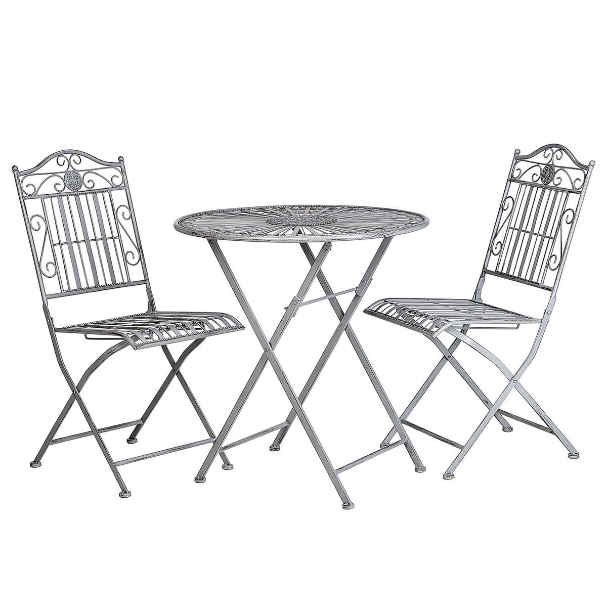 GARTENMÖBEL-SET (3-teilig) Terrace Hill - Grau, Metall - BUTLERS