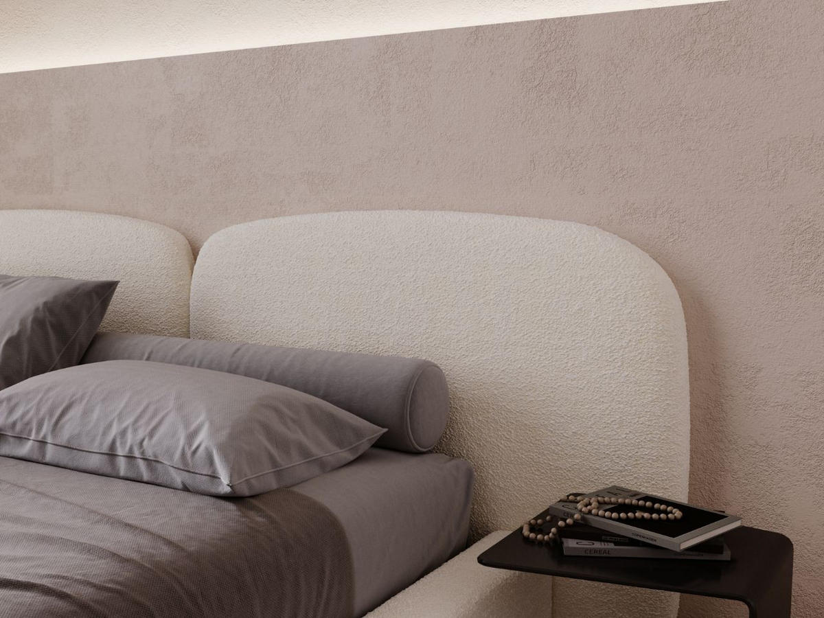 POLSTERBETT Palermo 140x200 Creme - Creme, Textil (140/200cm) - Graingold