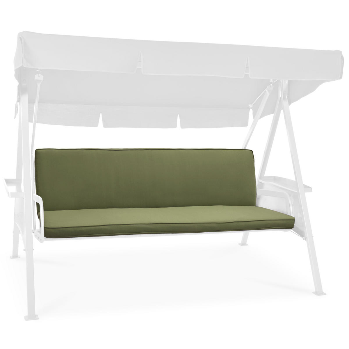 AUFLAGE für Hollywoodschaukel Loft HS 180x50cm Olivgrün - Olivgrün, Textil (100/180cm) - Beautissu 