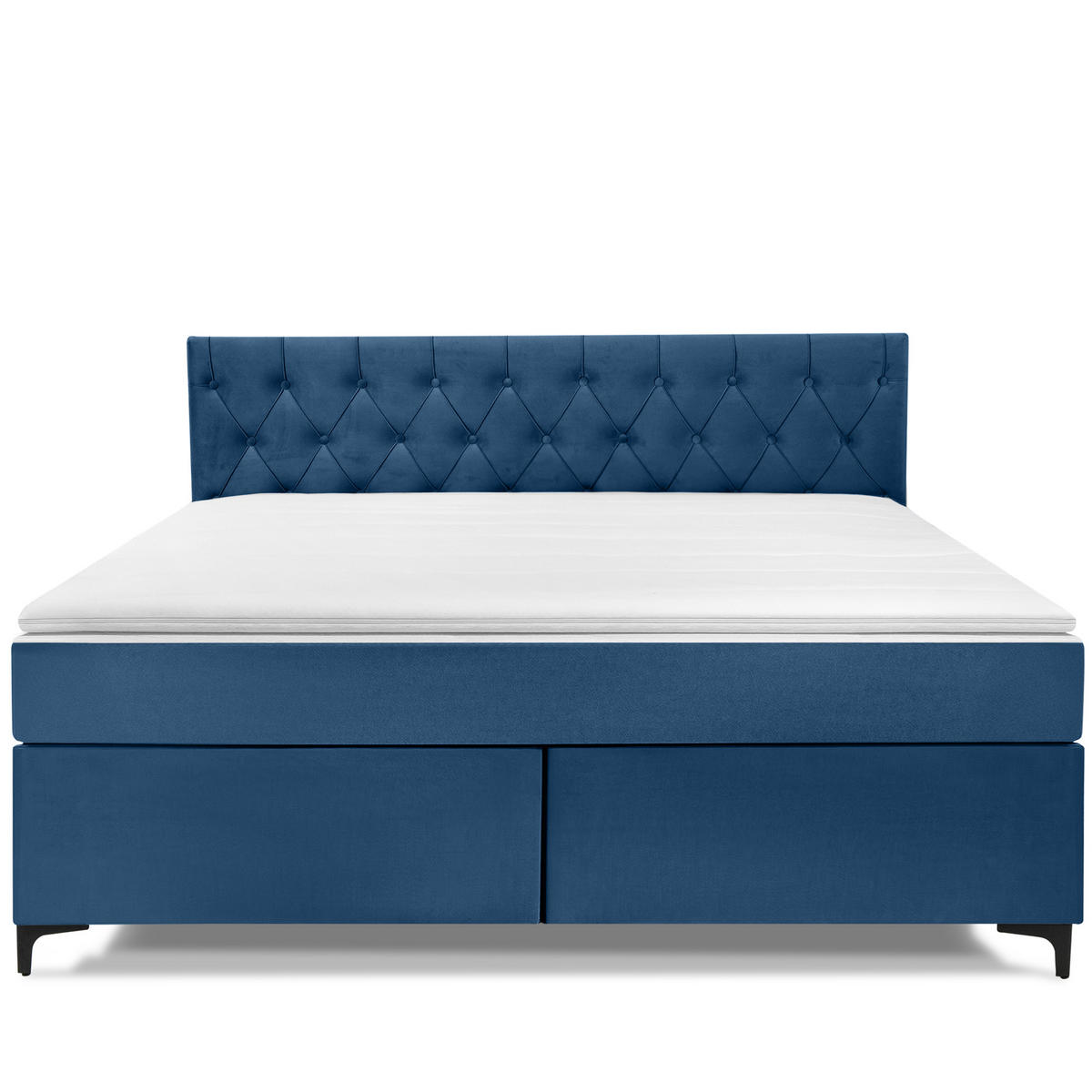 POLSTERBETT ARDEA, Marineblau - Schwarz/Dunkelblau, Holz/Holzwerkstoff (180/200cm) - KONSIMO®
