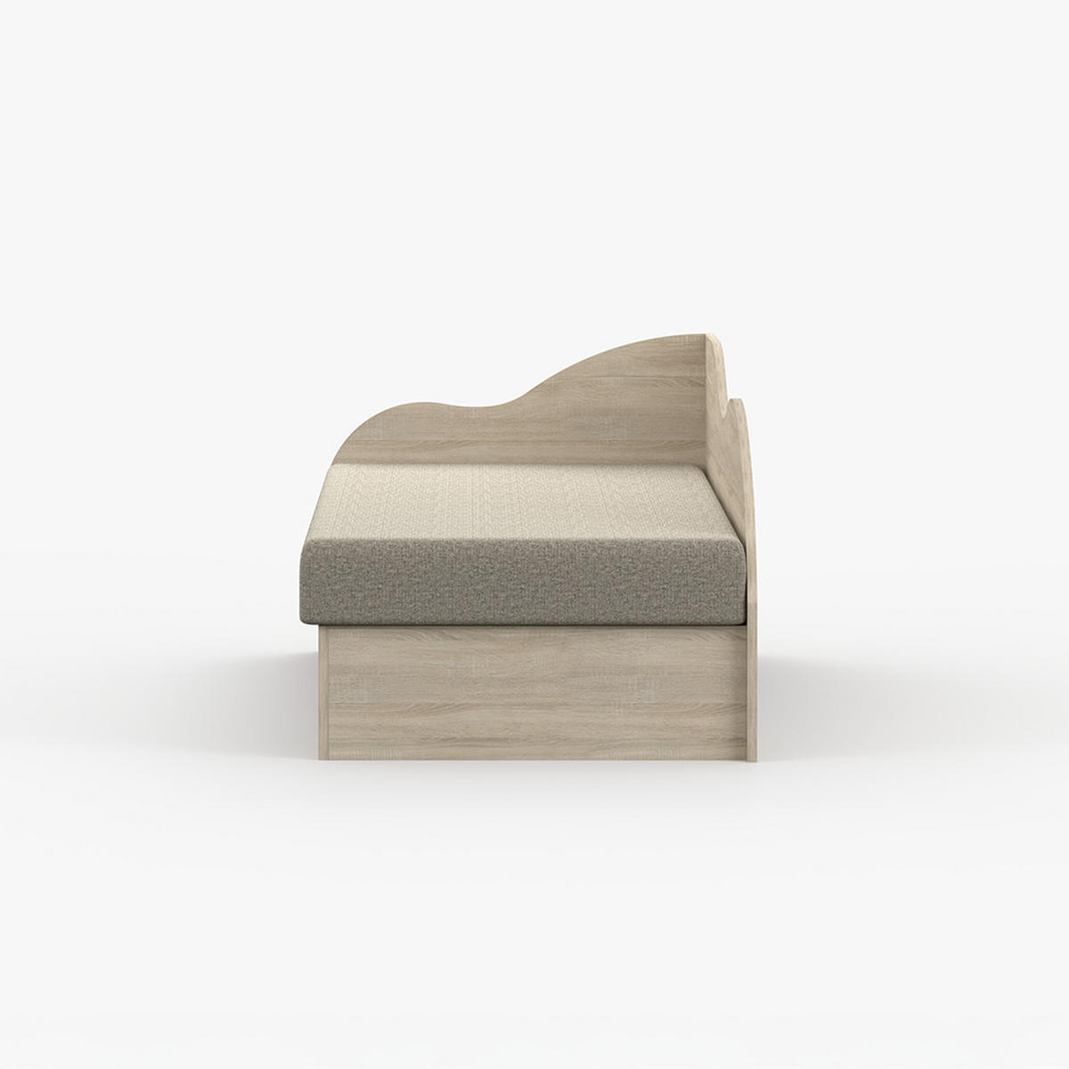 BETT SOLO Lattenrost, 80/200 in Aragon 20 - Beige/Sonoma Eiche, Holzwerkstoff - imoebel24
