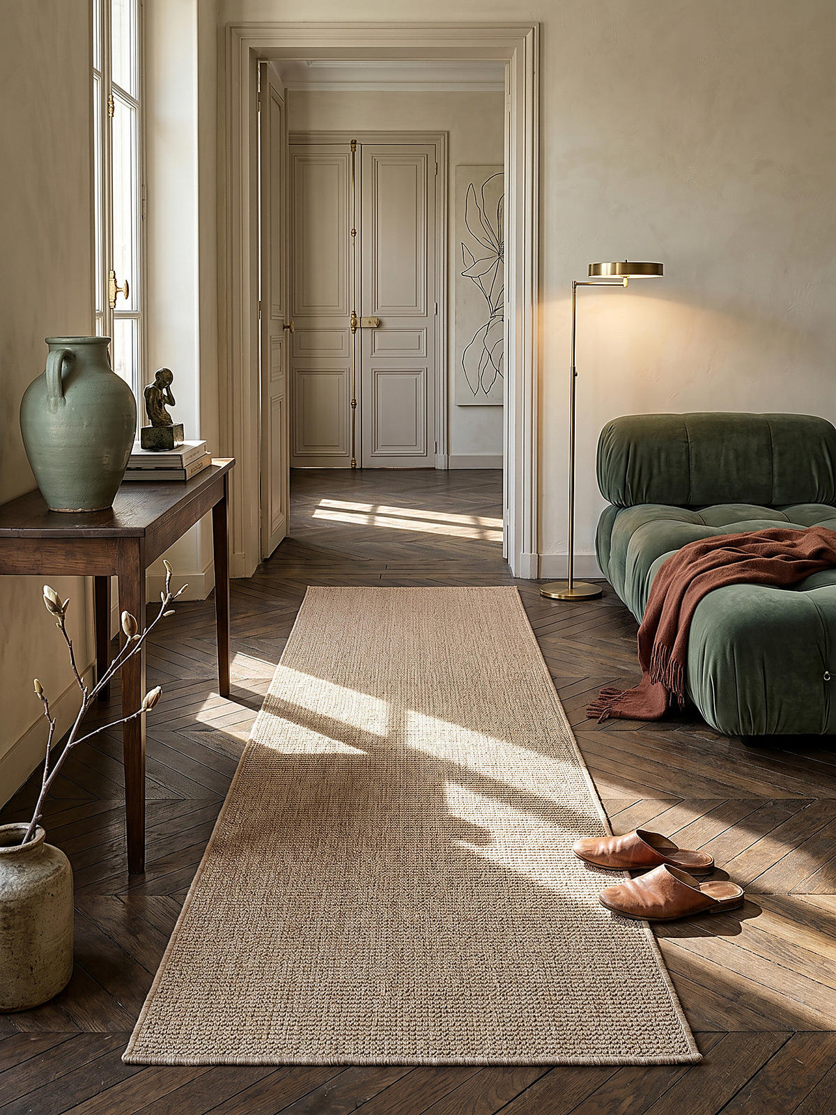TEPPICHLÄUFER Uni TOCE Polypropylen Natur 80 x 150 cm - Beige, Textil (80/150cm) - KADIMA DESIGN