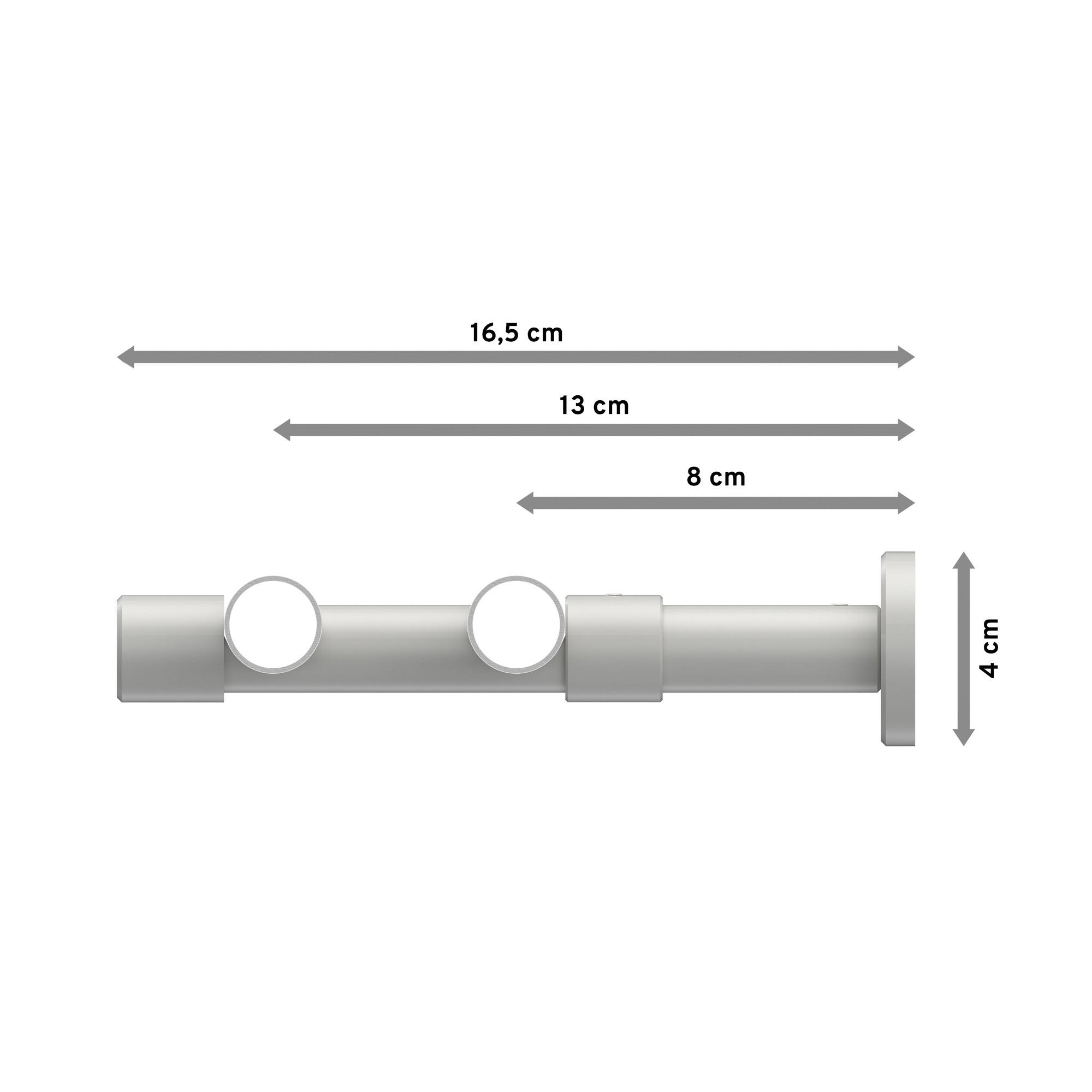 GARDINENSTANGEN-SET Prestige Estana 100 cm, 2-läufig (ohne Ringe), 20 mm Ø Weiß - Weiß, Metall (100cm) - INTERDECO