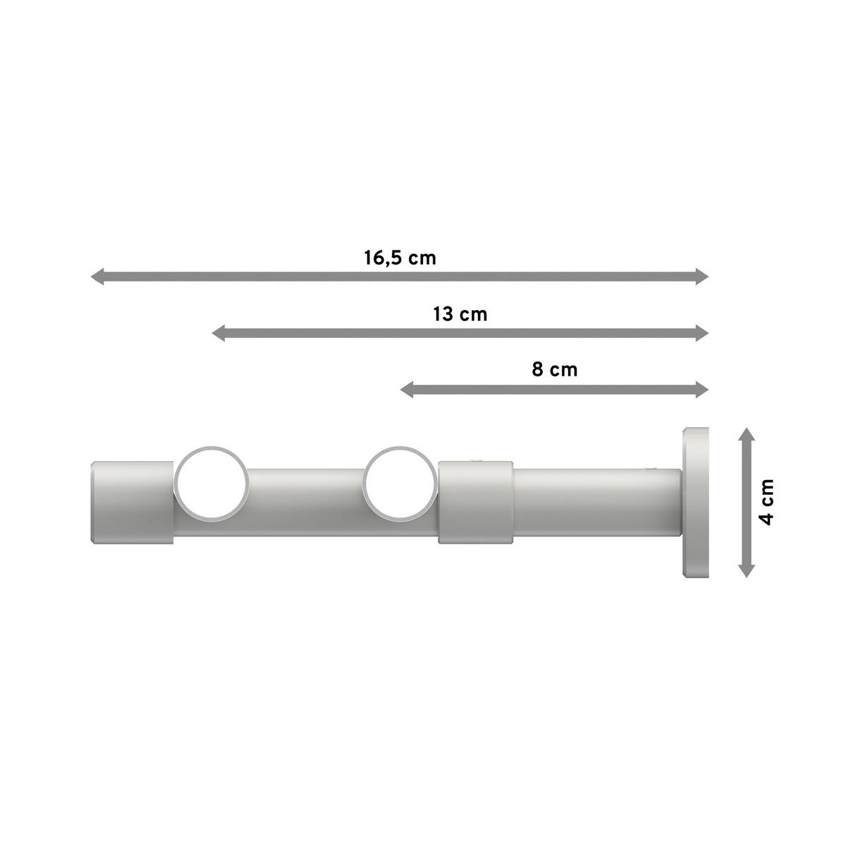GARDINENSTANGEN-SET Prestige Savio 280 cm (geteilt in 2 x 140 cm), 2-läufig, 20 mm Ø Weiß - Weiß, Metall (280cm) - INTERDECO