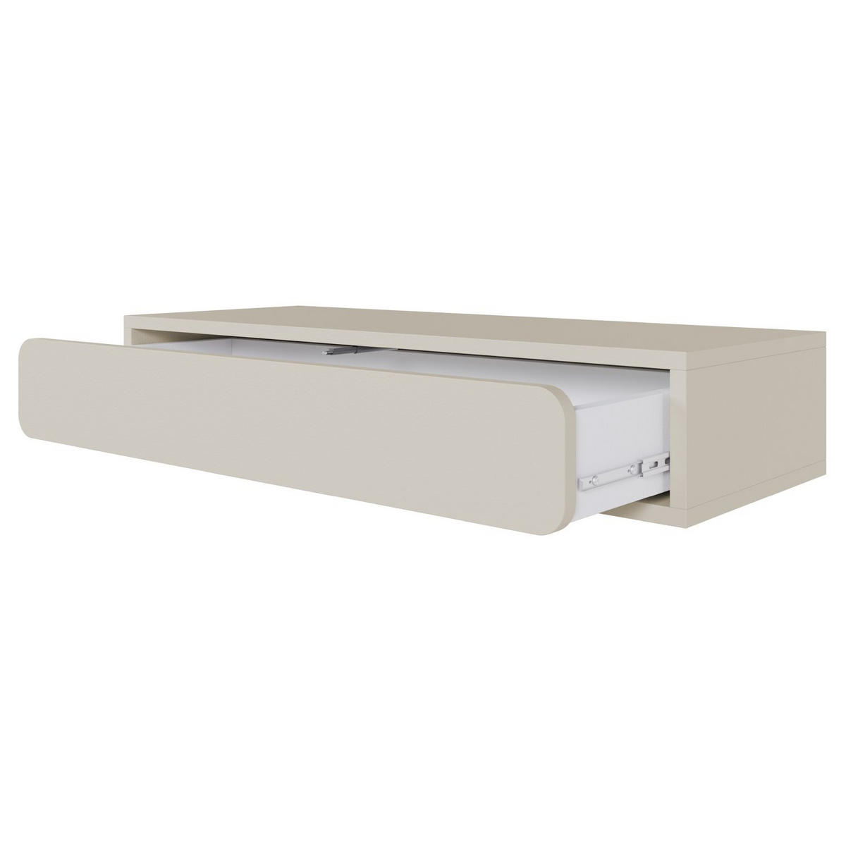 HÄNGEKONSOLE Wuwu Greige mit Schublade 90 cm - Taupe, Holzwerkstoff (90/17/35cm) - Selsey