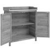 GARTENSCHRANK Tannenholz Metall Grau - Grau, Holz (40/92/83cm) - Outsunny
