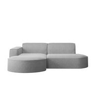 ECKSOFA MODENA L STUDIO Stoff Verita Grau Links - Grau, Holz (165/236cm) - Kaiser Möbel
