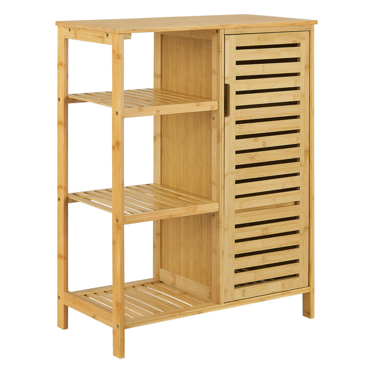 BADEZIMMERSCHRANK Vetlanda - Naturfarben, Holz (66/87/33cm) - [en.casa]