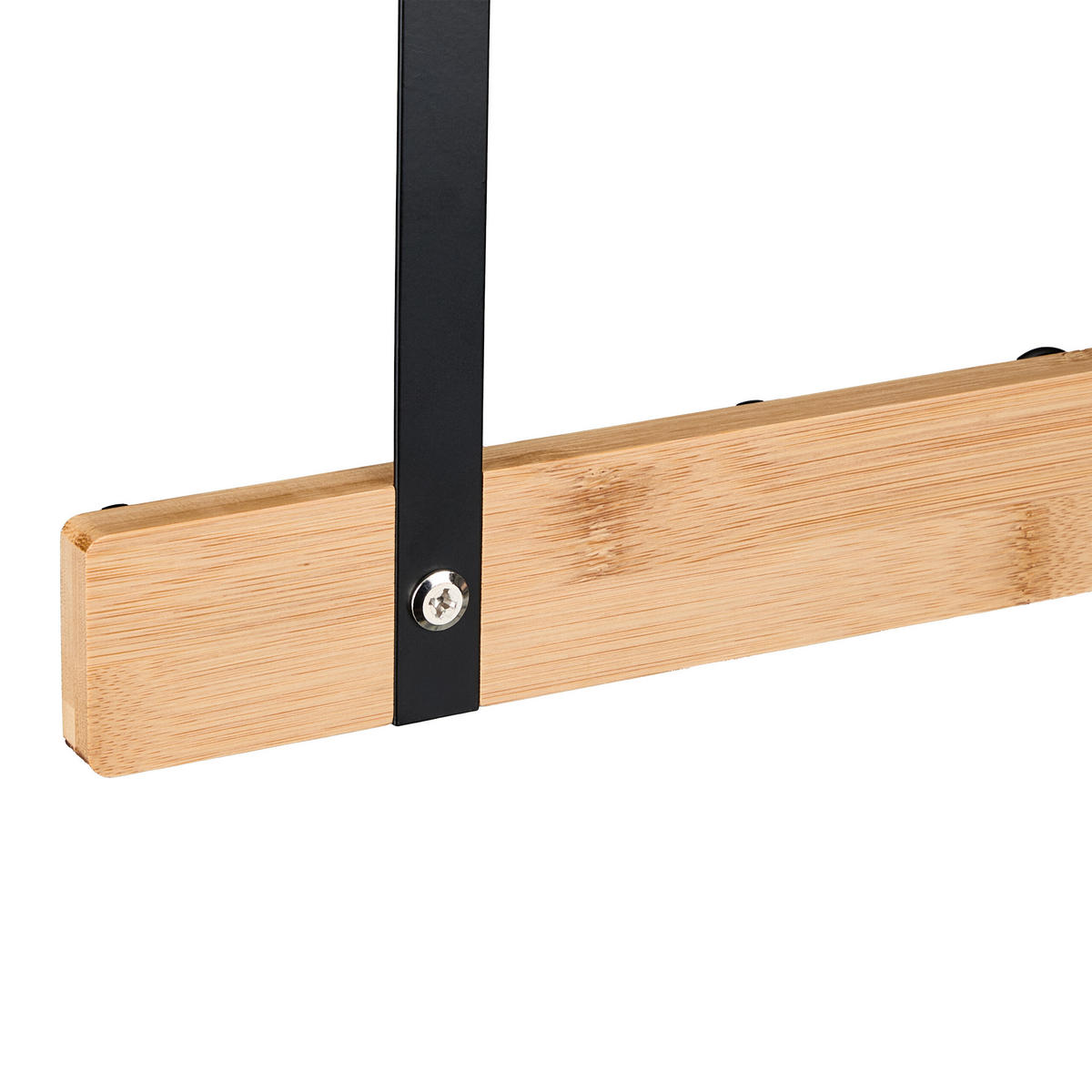 TÜRGARDEROBE - Schwarz, Holz/Metall (40/26/7.5cm) - Relaxdays