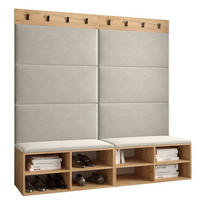 GARDEROBEN-SET 168/184/42 - Eichefarben/Creme, Holz/Kunststoff (168/184/42cm) - MÖBEL KRYSPOL