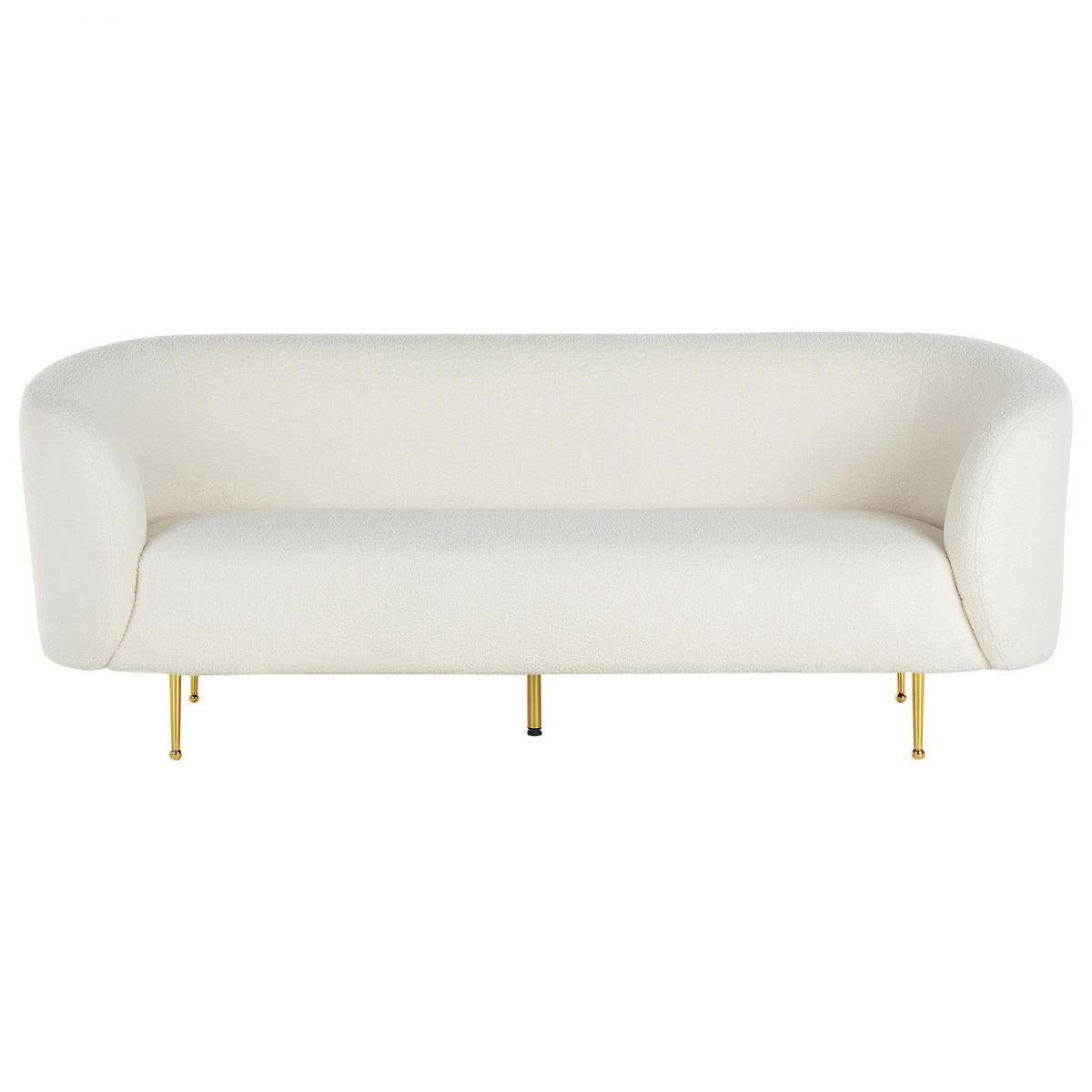 6-SITZER SOFA SET Bouclé Weiß Loen - Weiß, Textil (200/79/70cm) - Beliani