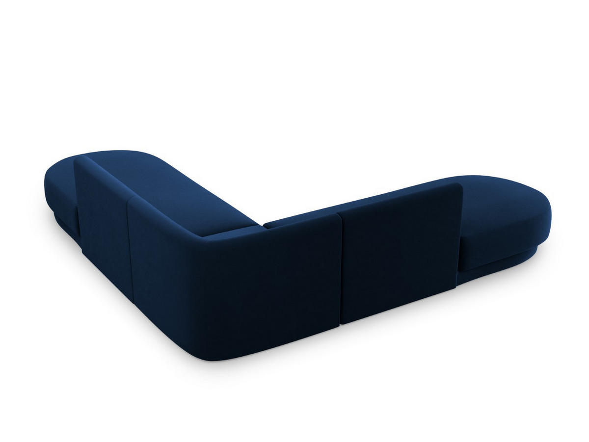 WENDBARES-ECKSOFA Miley aus Samt königsblau 5 Sitzplätze - Blau, Textil (248/248cm) - Micadoni
