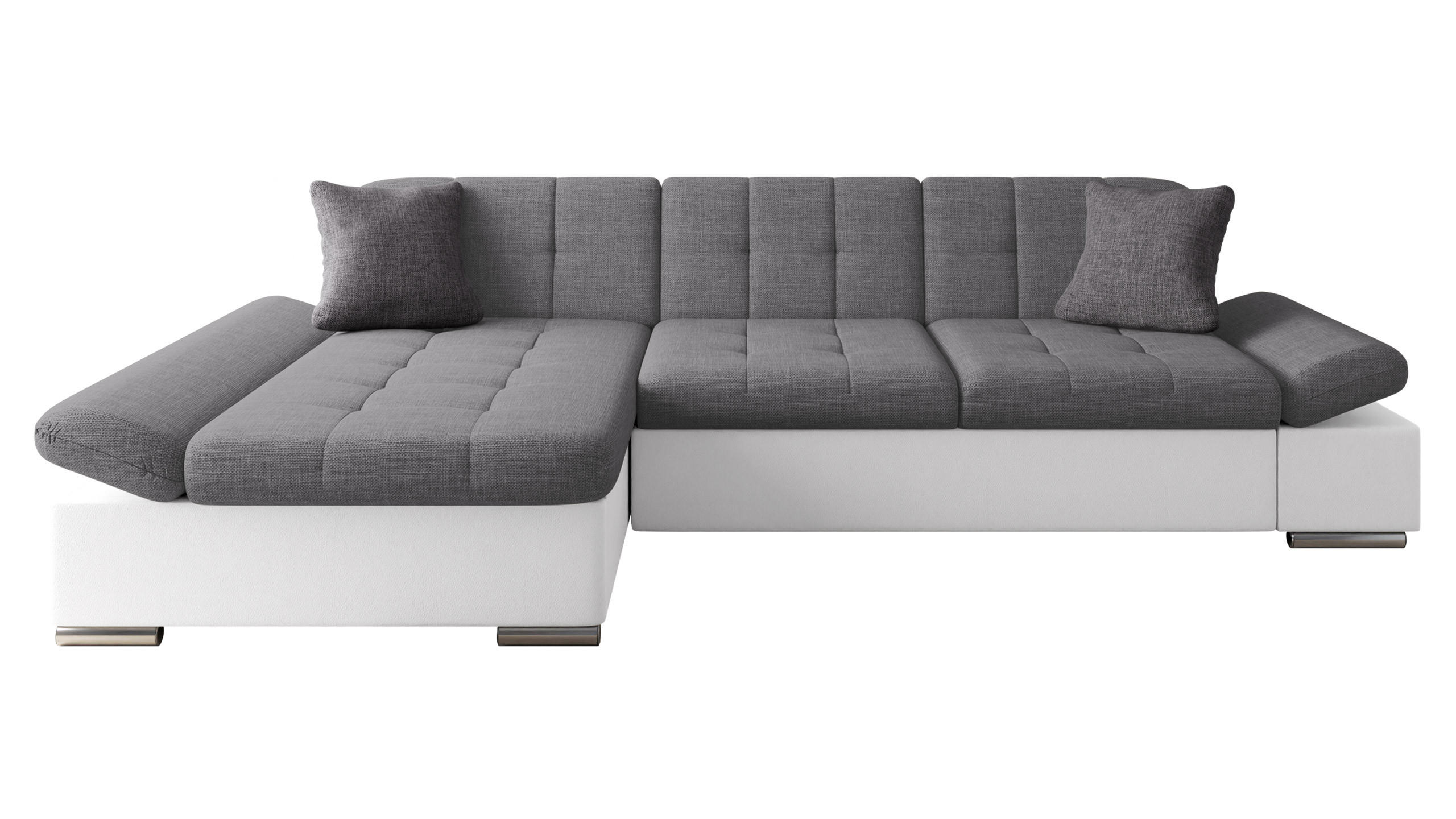 ECKSOFA Malwi, Seite: Links - Weiß, Holz/Textil (278/161cm) - MIRJAN24